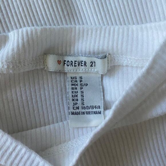 Forever 21 top short sleeve ribbed casual lounge size S - Picture 8 of 9
